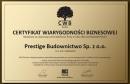 Certyfikat Wiarygodności Biznesowej dla Prestige