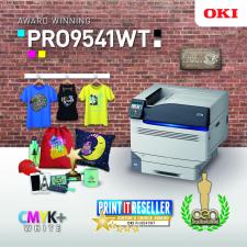 Cyfrowa drukarka termotransferowa OKI Pro9541WT A3+ do druku na odzieży z dwoma nagrodami branżowymi