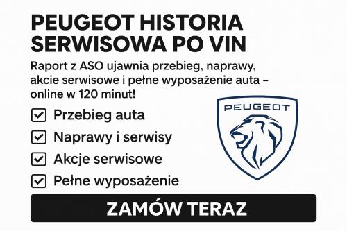 historia serwisowa peugeot po numerze vin