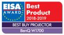 BenQ W1700 4K UHD zdobył tegoroczny tytuł EISA – najlepszy zakup w kategorii projektor 2018-2019