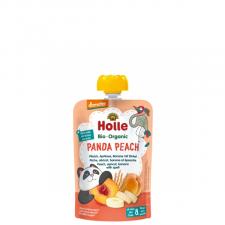 BIO nowość Holle – słodka i pożywna PANDA PEACH – nowy mus owocowy z orkiszem  dla dzieci od 8. mies