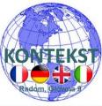 logo: BIURO tłumaczeń KoNtEKsT tłumaczenia SAMOCHODOWE, francuski holenderski