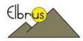 logo: ELBRUS- ściany wspinaczkowe- producent